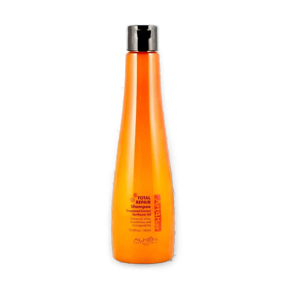 Alken Art4Hair Total Repair Shampoo in a 300ml orange bottle